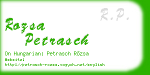 rozsa petrasch business card